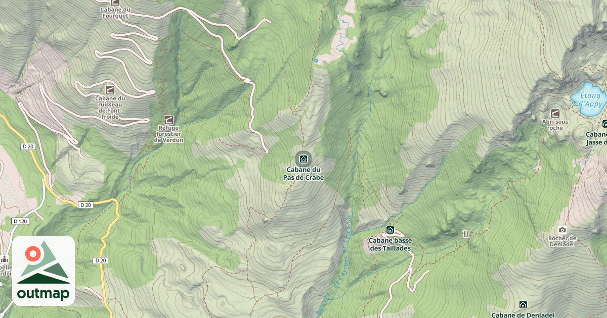 Map of Cabane du Pas de Crabe