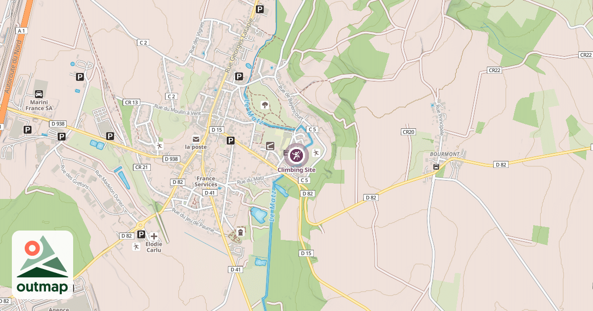 Map of Climbing Site