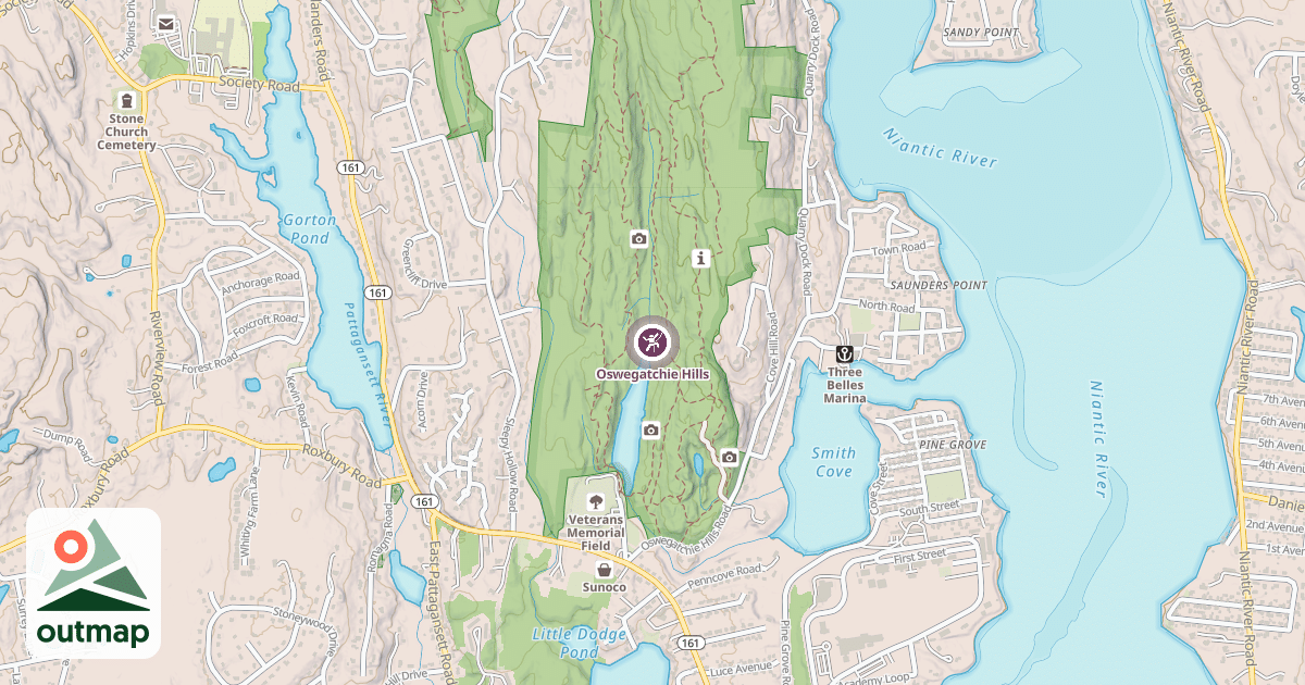 Map of Oswegatchie Hills