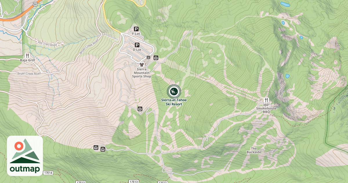 Map of Sierra-at-Tahoe Ski Resort