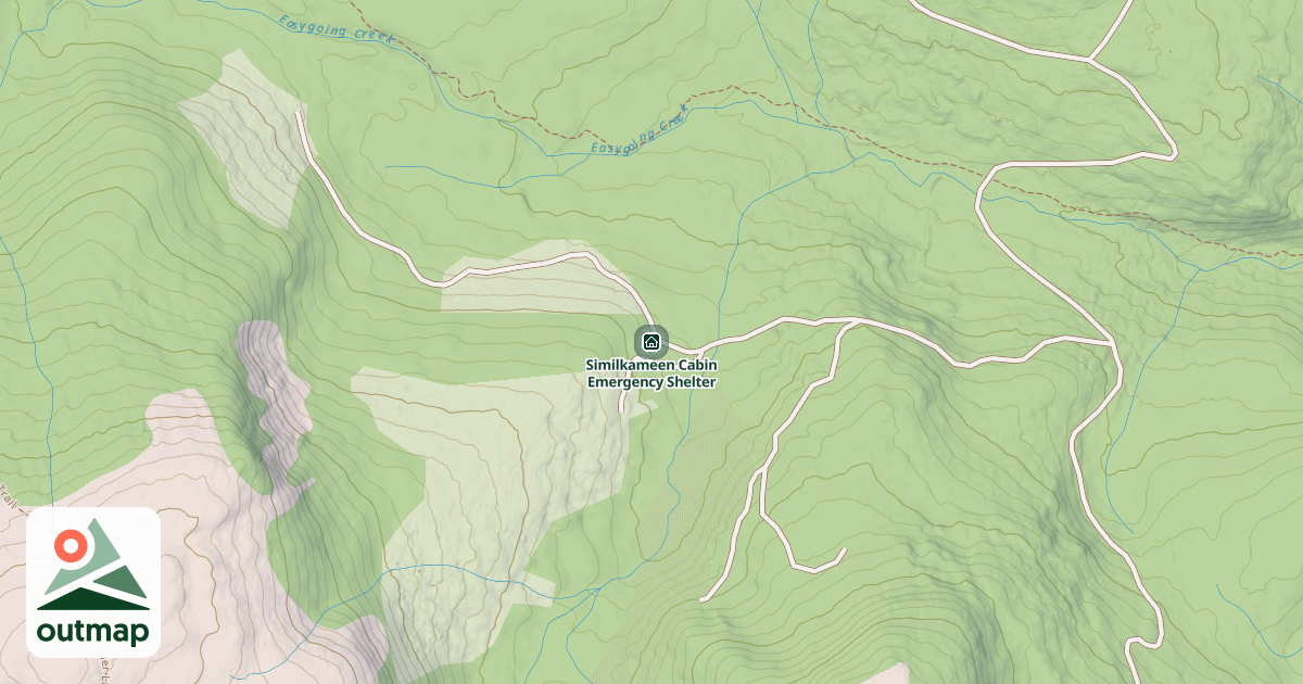 Map of Similkameen Cabin Emergency Shelter