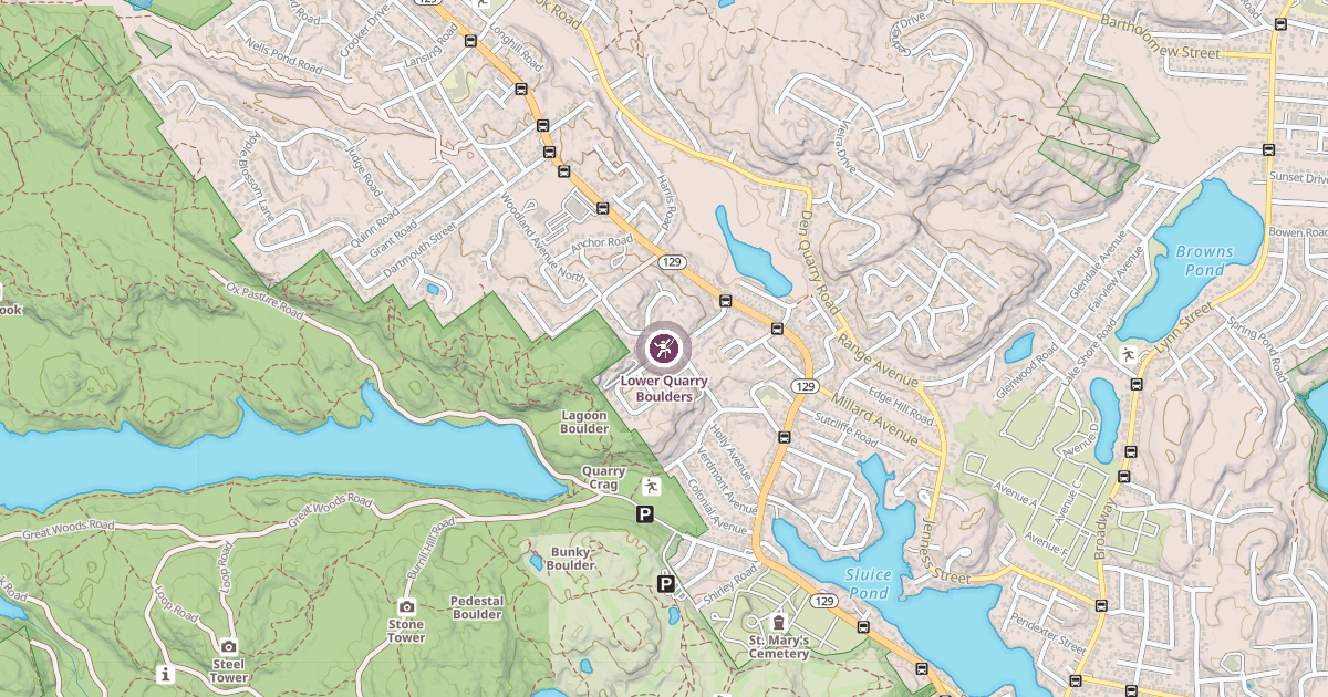 Map preview of Lower Quarry Boulders