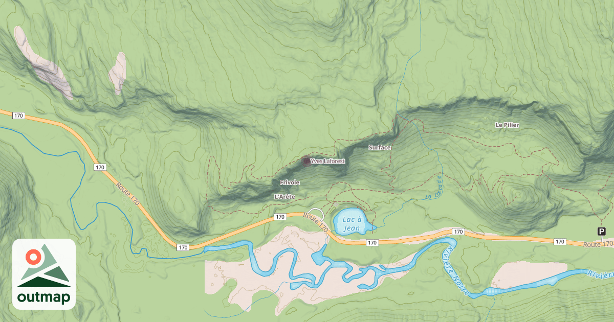 Map of Yves Laforest