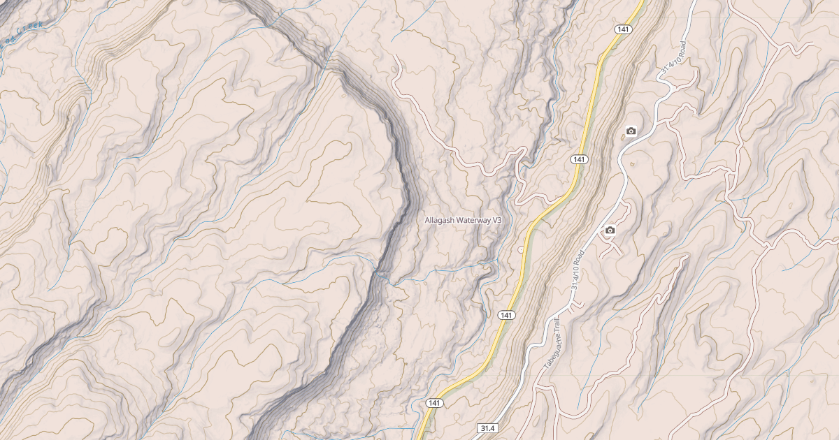 Map preview of Allagash Waterway