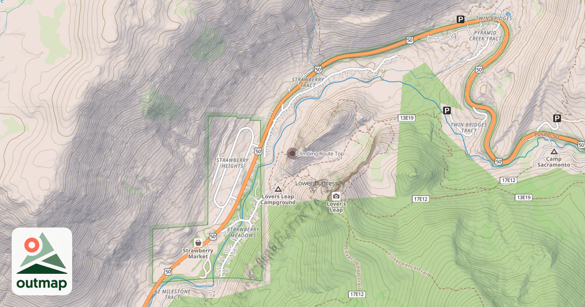 Map of Climbing Route Top