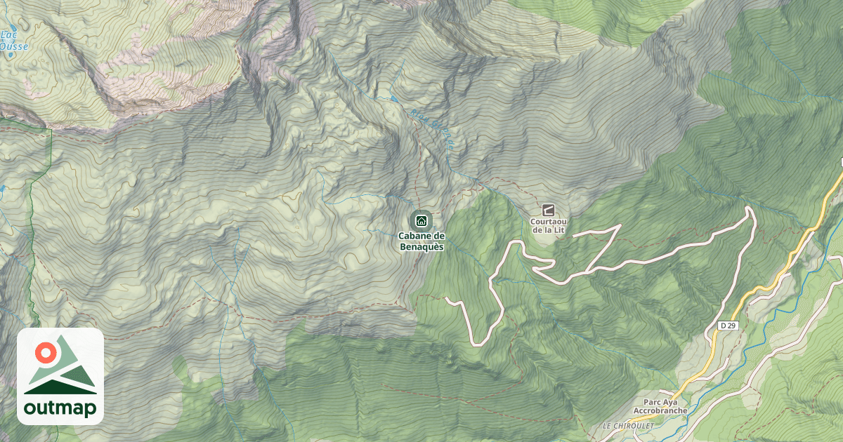 Map of Cabane de Benaquès