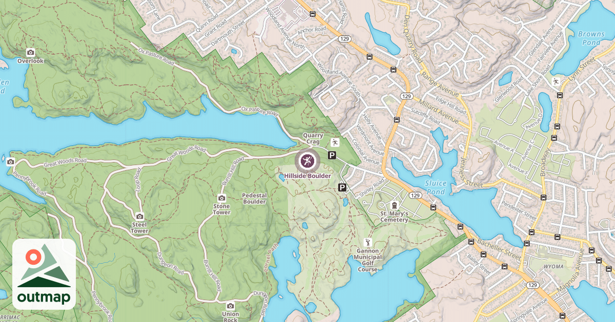 Map of Hillside Boulder