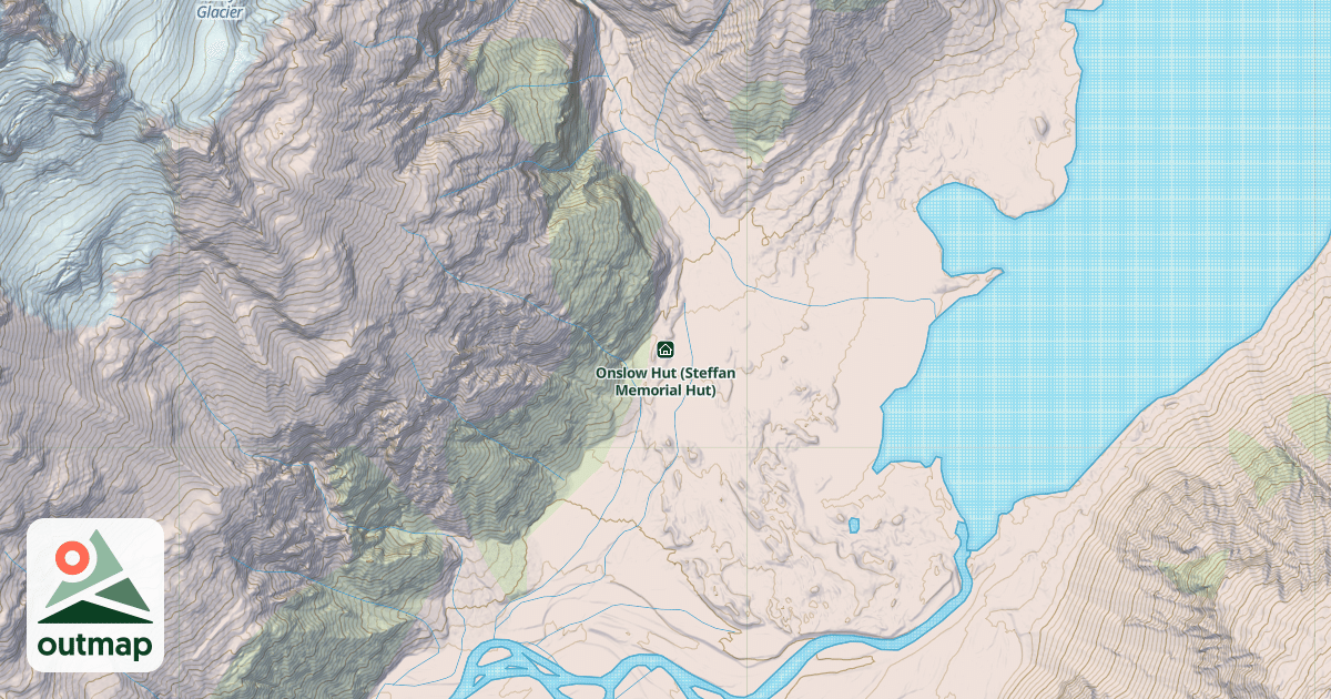 Map of Onslow Hut (Steffan Memorial Hut)