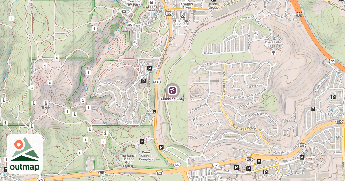 Map of Climbing Crag