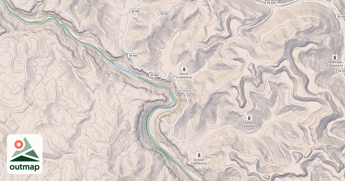 Map of Bear Hands