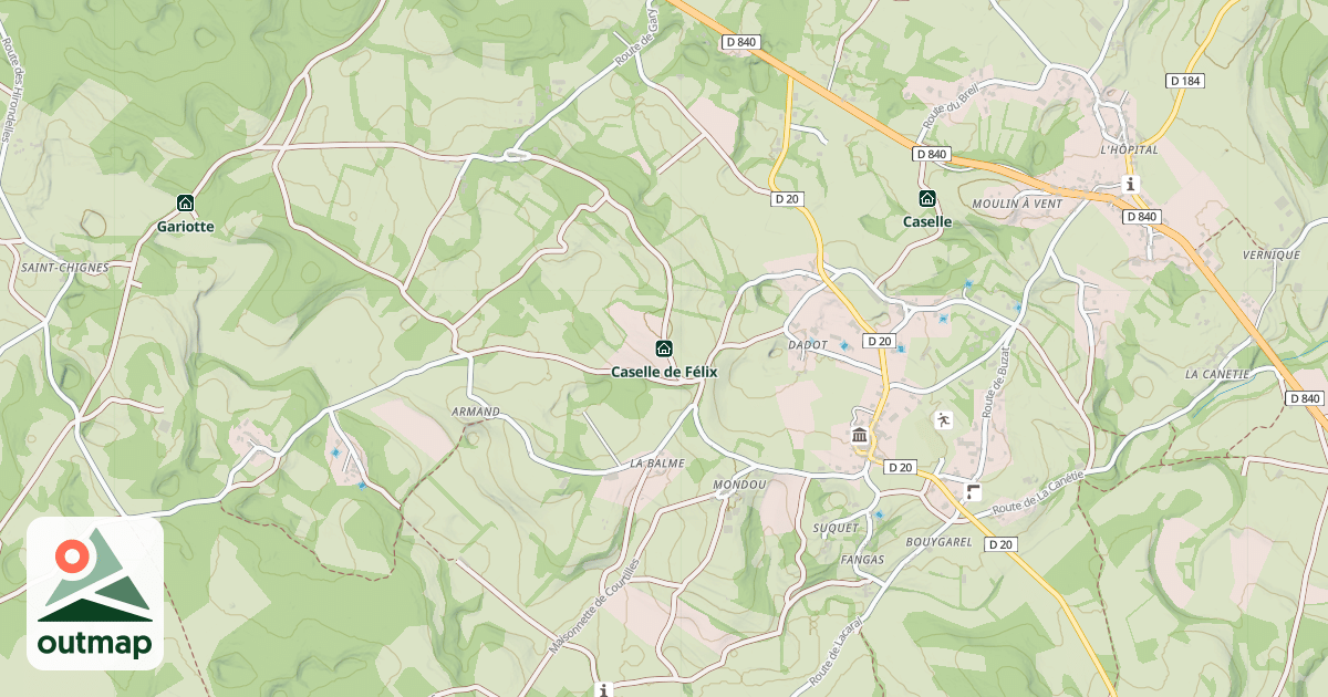 Map of Caselle de Félix