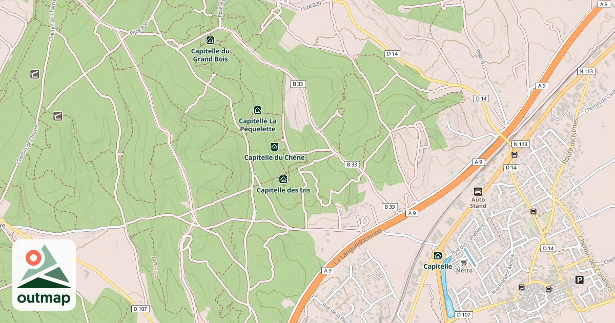 Map of Capitelle la Picholine