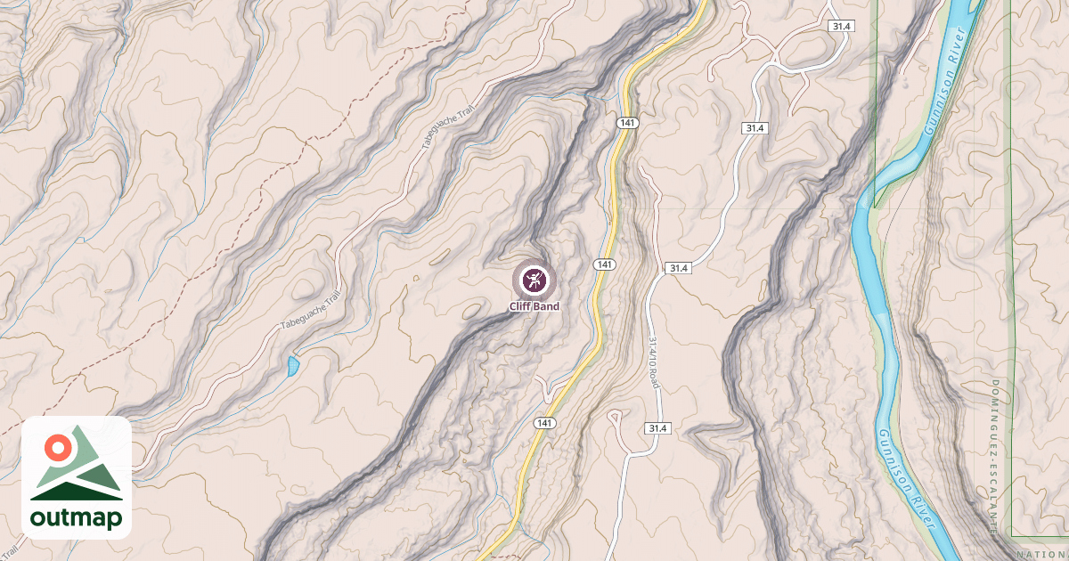 Map of Cliff Band