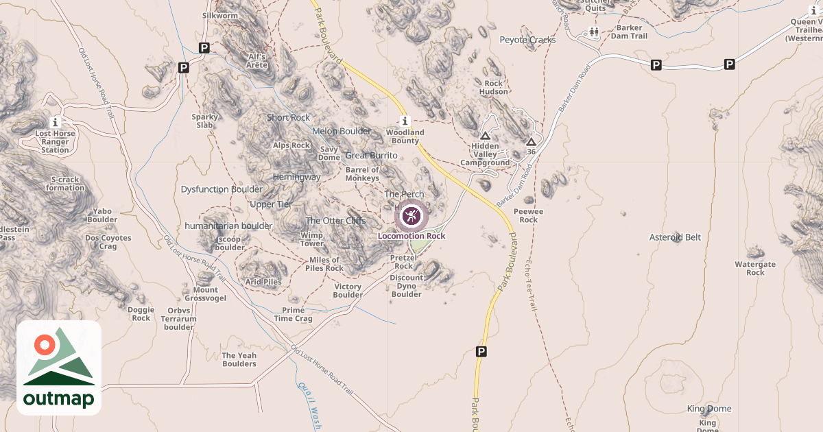 Map of Locomotion Rock