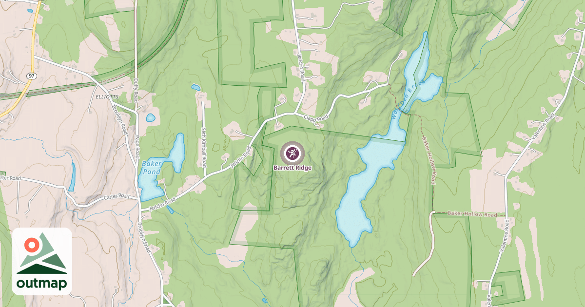 Map of Barrett Ridge