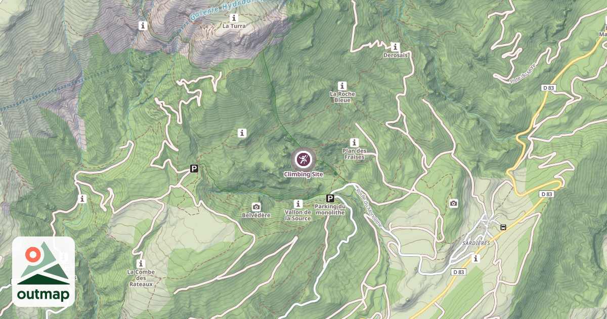 Map of Climbing Site