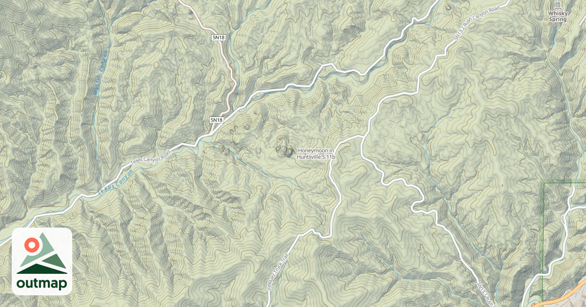 Map of Honeymoon in Huntsville