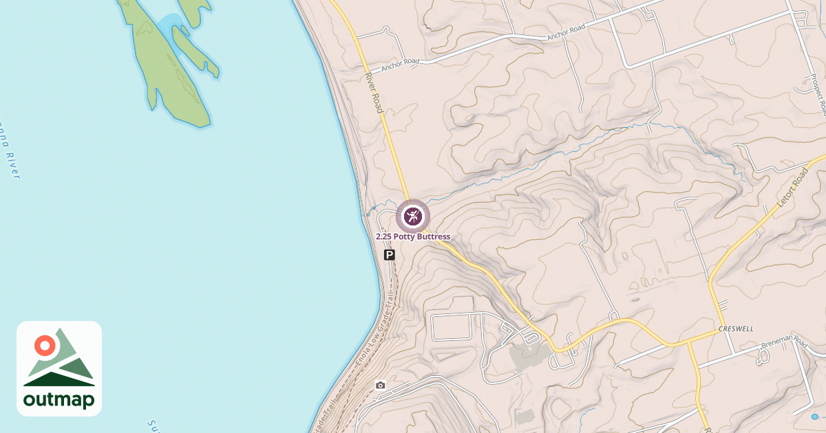 Map of 2.25 Potty Buttress