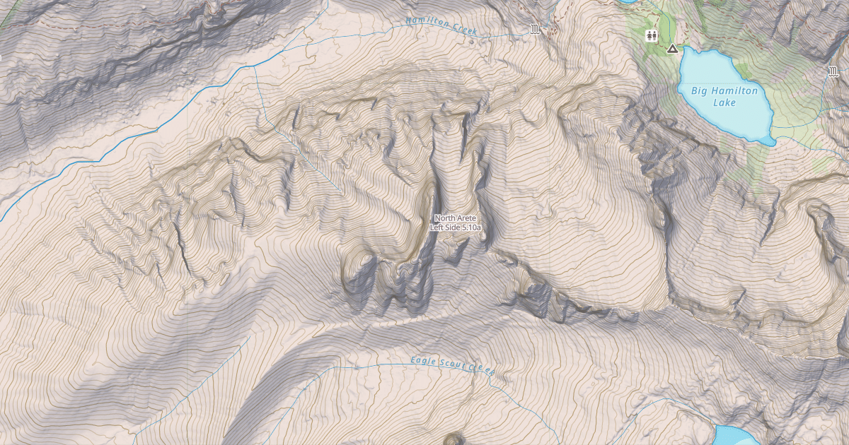 Map preview of North Arete Left Side
