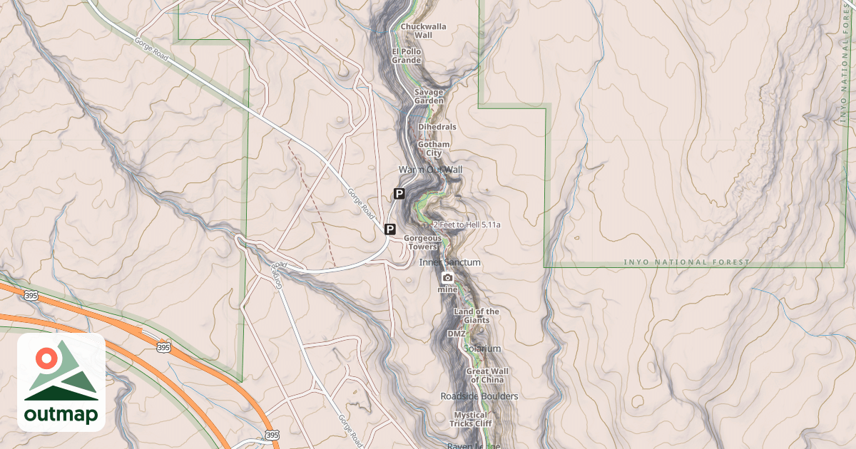 Map of 2 Feet to Hell
