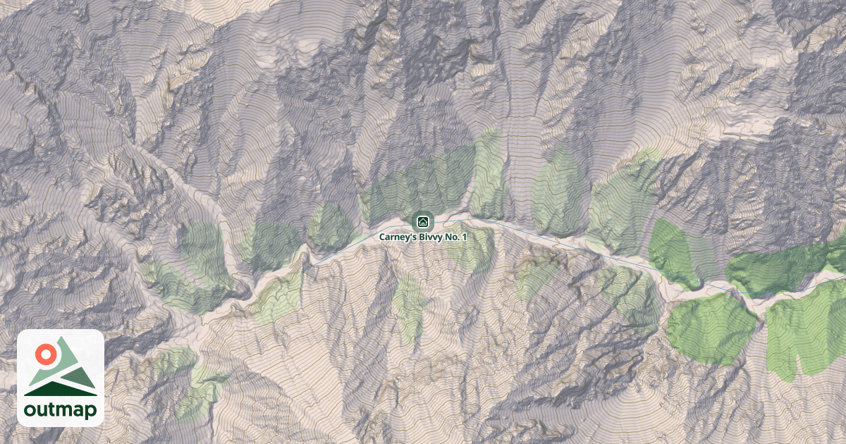 Map of Carney's Bivvy No. 1
