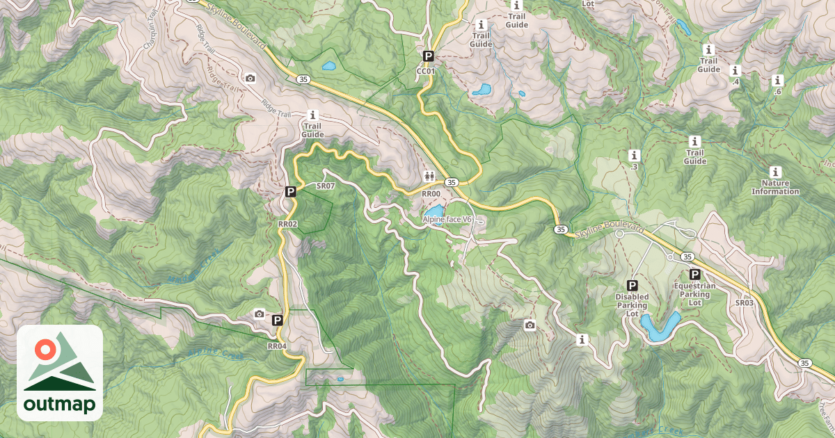 Map of Alpine face