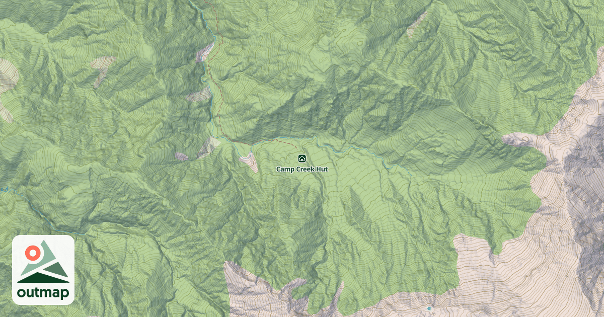 Map of Camp Creek Hut
