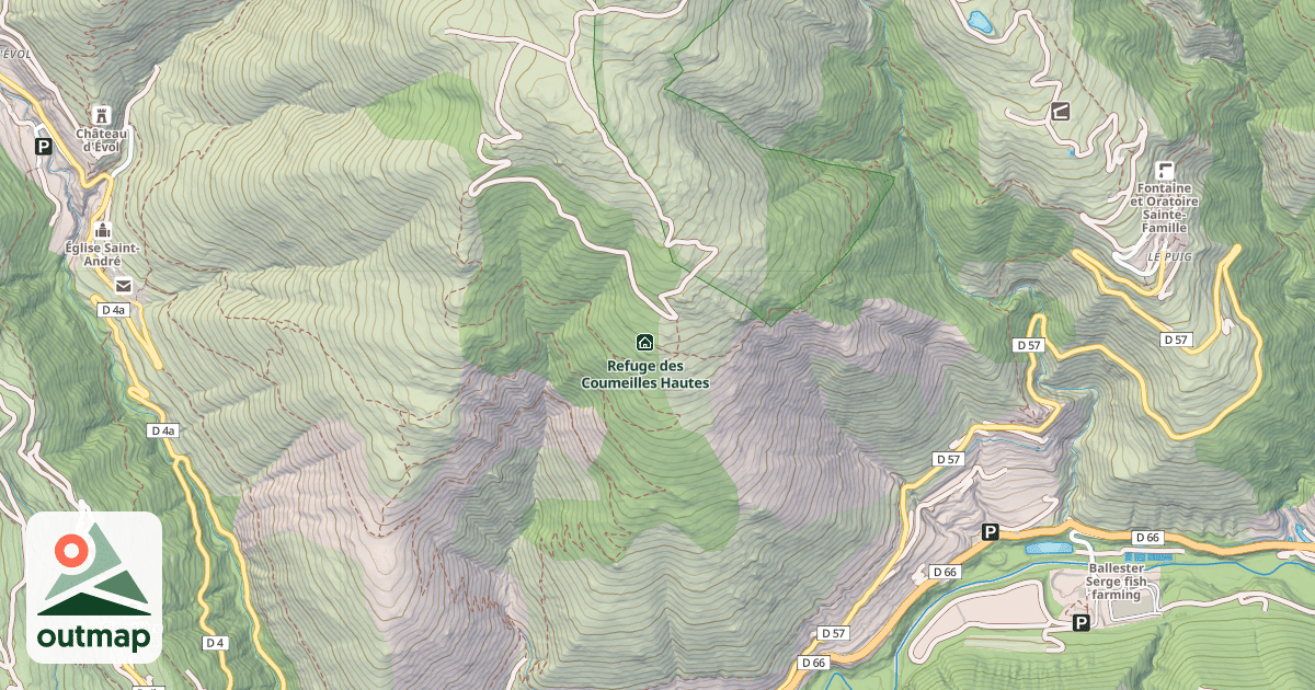Map of Refuge des Hautes Commelles