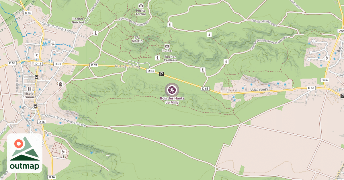 Map of Bois des Hauts de Milly