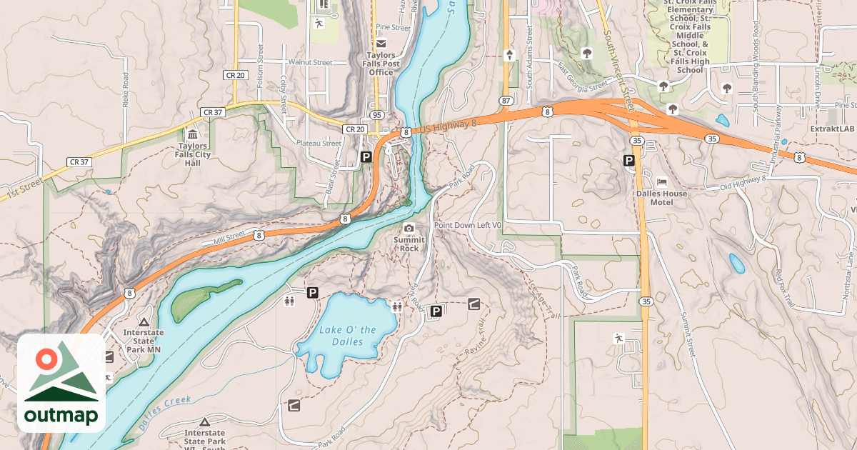 Map of Point Down Left