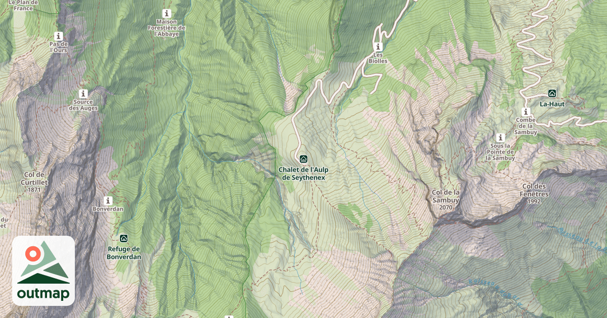 Map of Chalet de l'Aulp de Seythenex