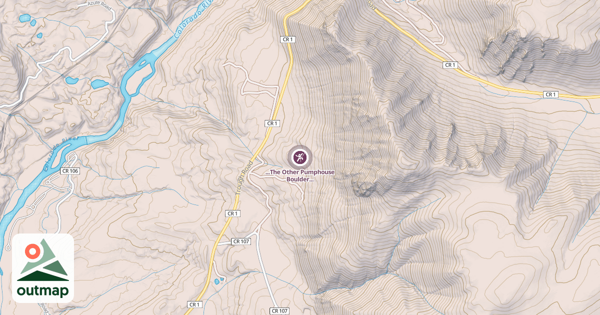 Map of ...The Other Pumphouse Boulder...