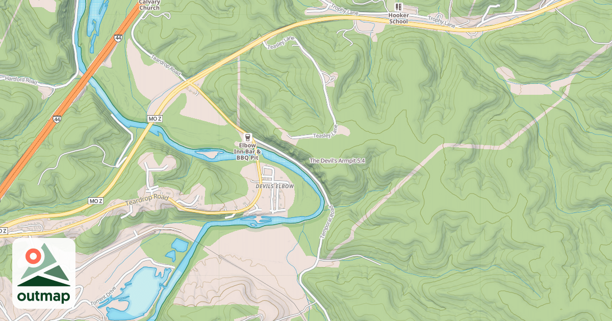 Map of The Devil's Armpit