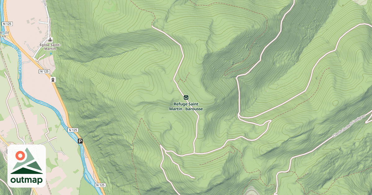Map of Refuge Saint Martin - barousse
