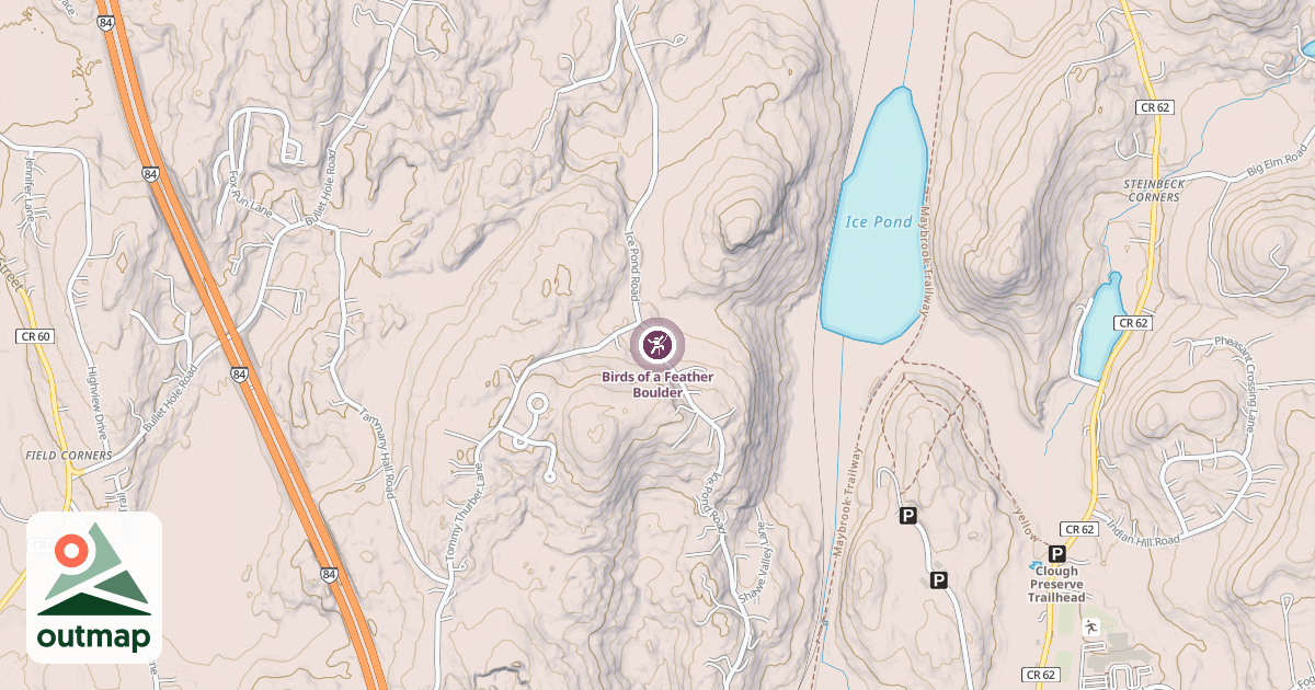 Map of Birds of a Feather Boulder