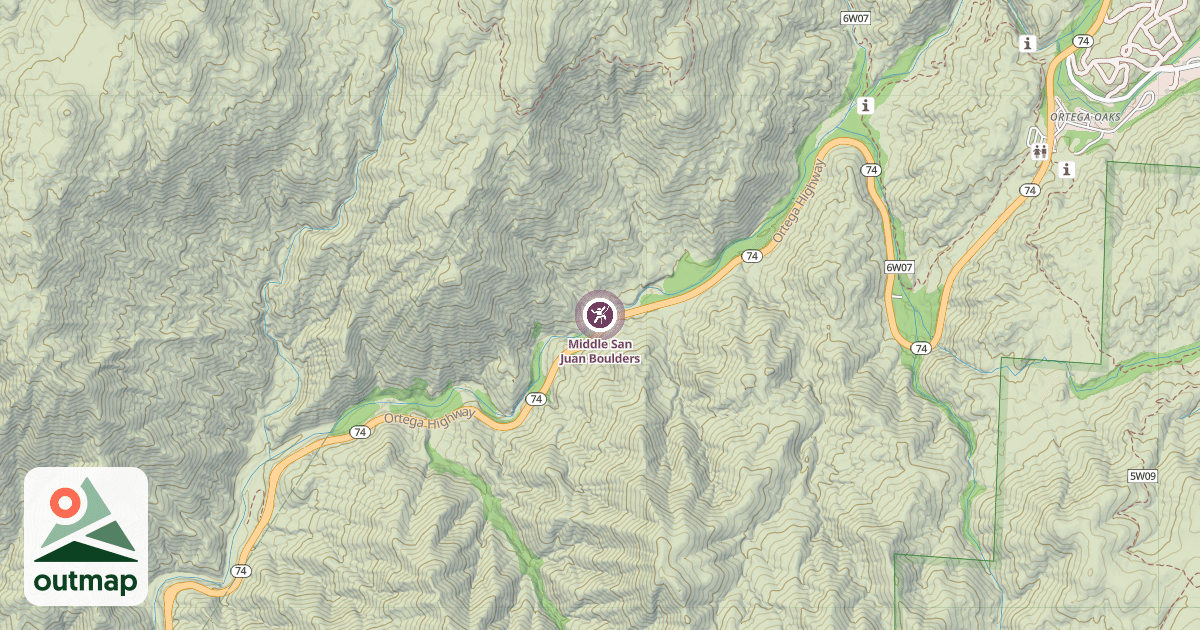 Map of Middle San Juan Boulders