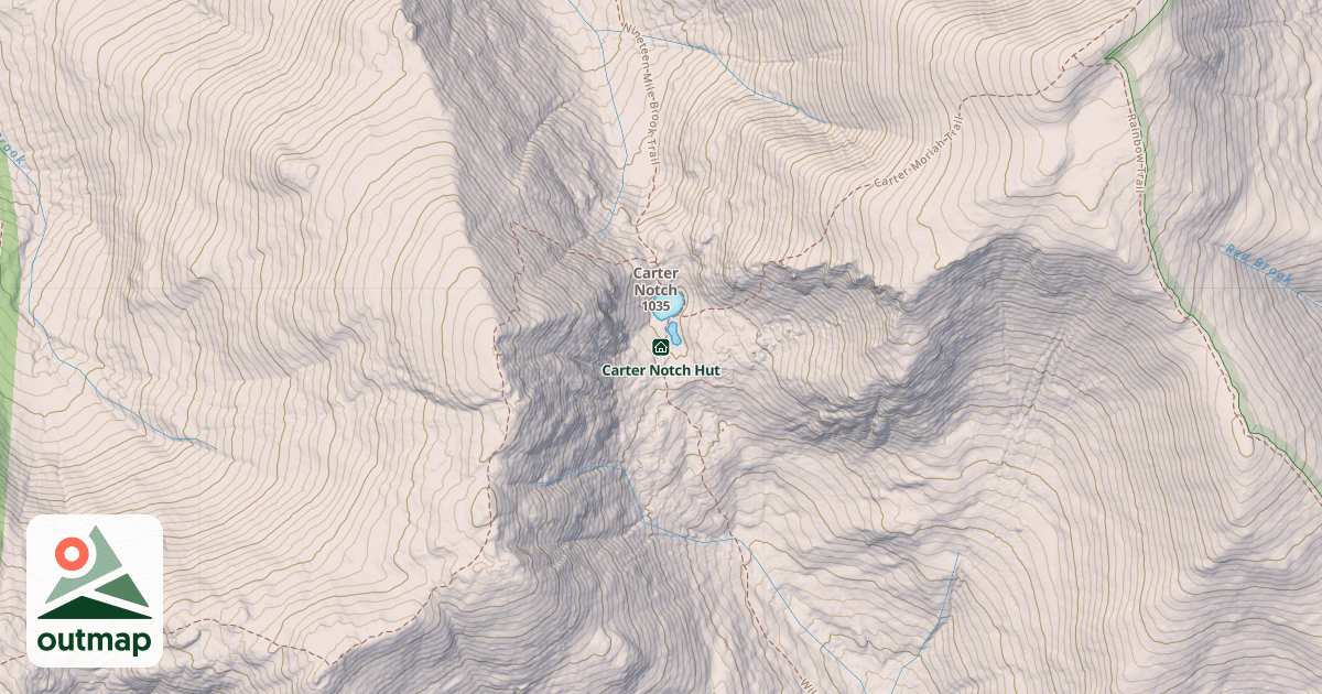 Map of Carter Notch Hut