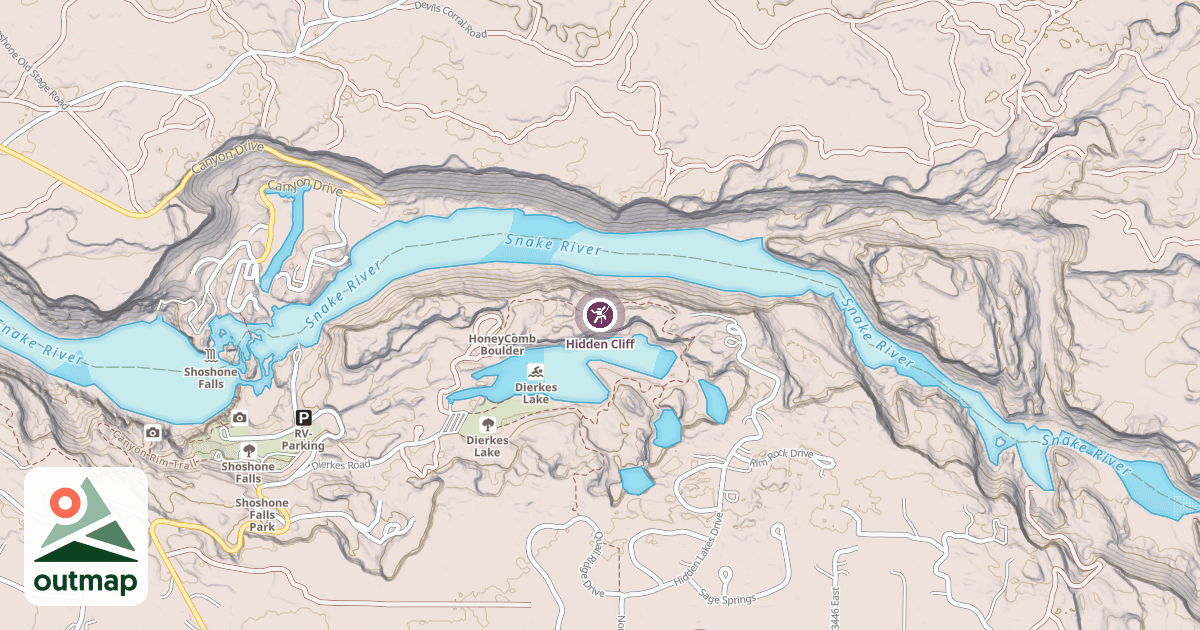 Map of Hidden Cliff