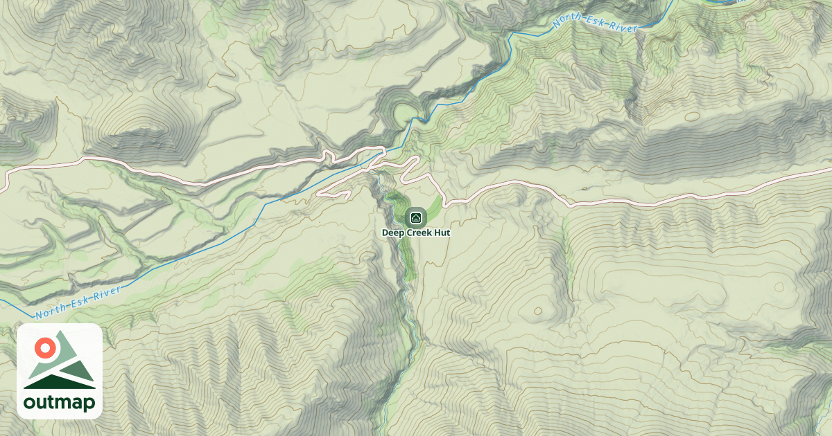 Map of Deep Creek Hut