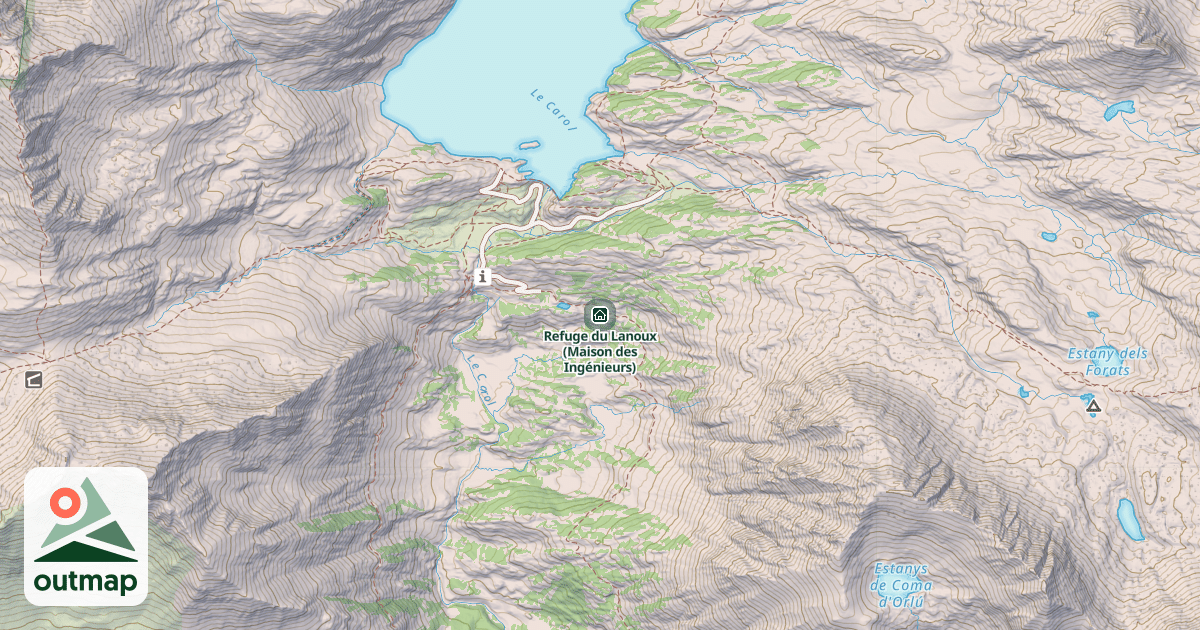 Map of Refuge du Lanoux (Maison des Ingénieurs)