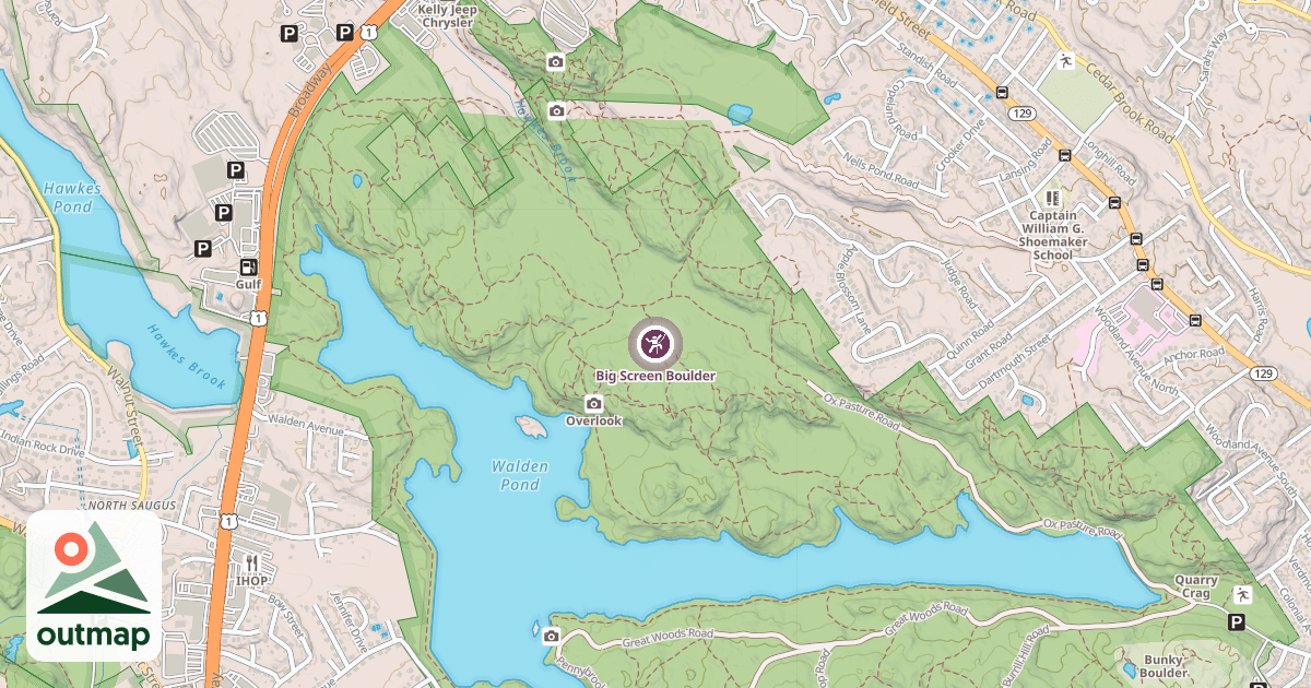 Map of Big Screen Boulder