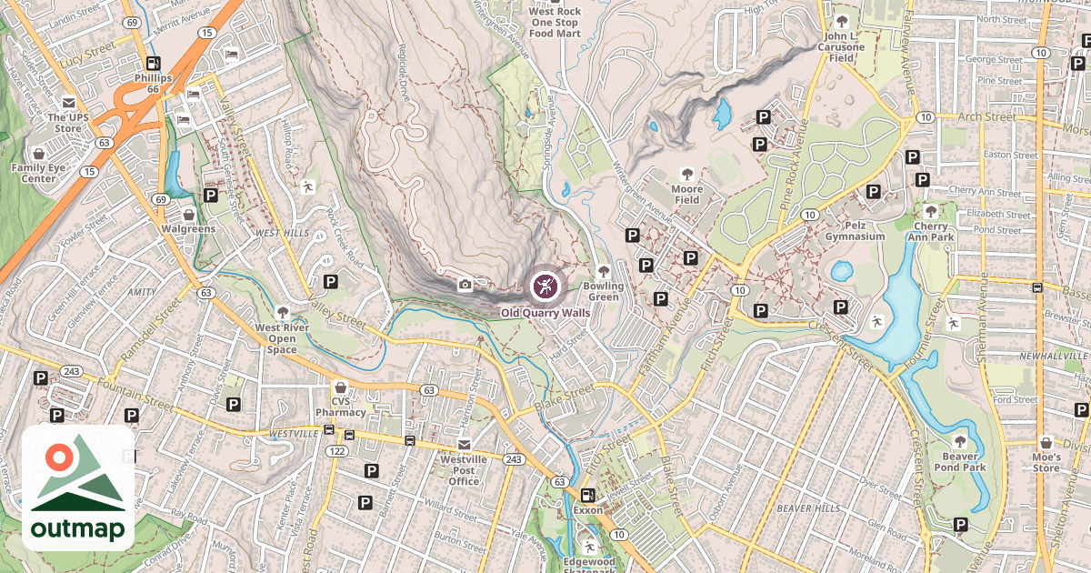 Map of Old Quarry Walls