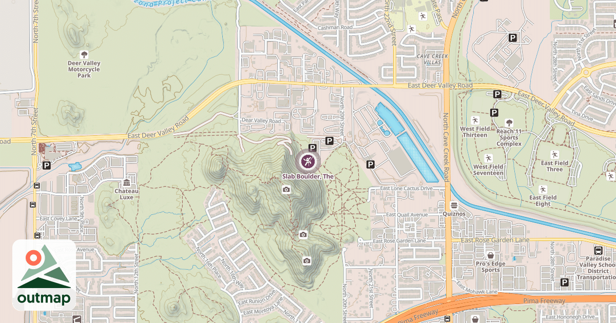 Map of Slab Boulder, The