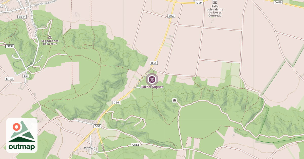 Map of Rocher Mignot