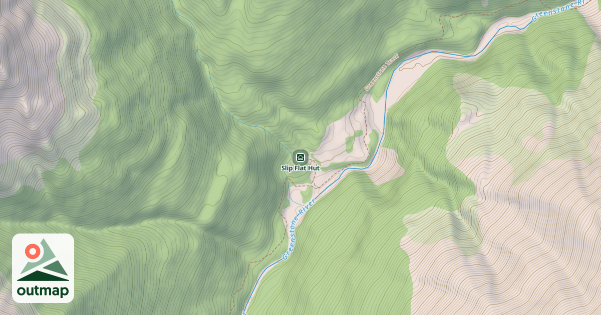 Map of Slip Flat Hut