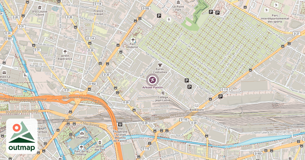 Map of Arkose Pantin