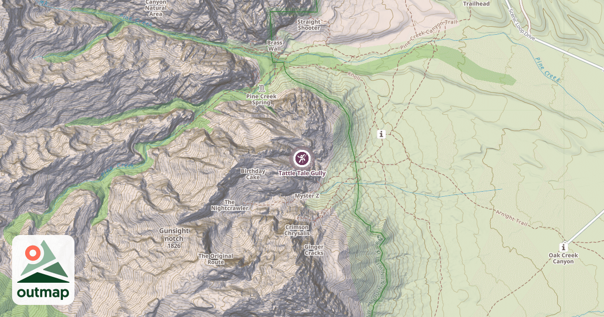 Map of Tattle Tale Gully