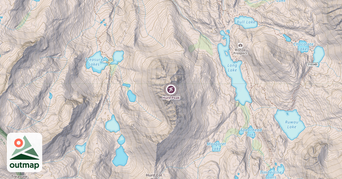 Map of Hurd Peak