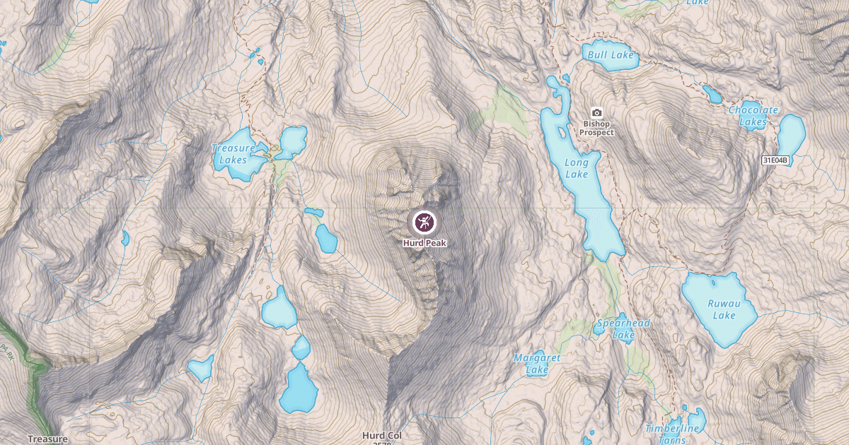 Map preview of Hurd Peak