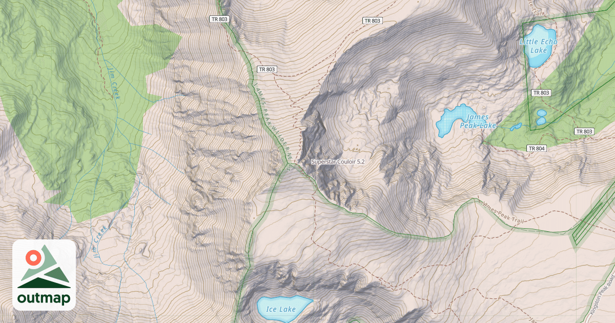 Map of Superstar Couloir